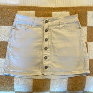 Hollister white denim skirt